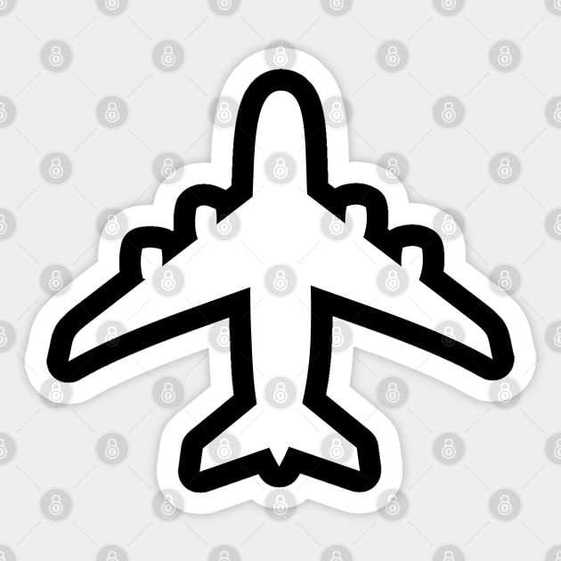 Airplane Outline Sticker by ShirtyLife